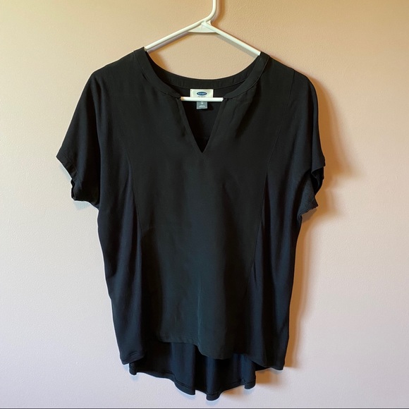 Two Tone Split Neck Tee - Picture 2 of 3